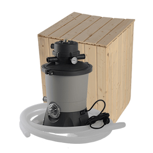 Písková filtrace s dřevěným boxem