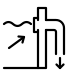 Wand mit Überlaufdüse